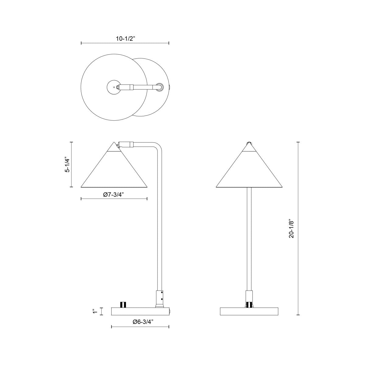 Lampe de table Remy - Or brossé by Alora Lighting | Luminaires & cie