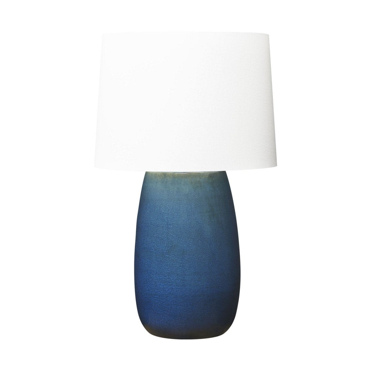 Lampe de table Roma - Verre craquelé blanc by Visual Comfort Studio | Luminaires & cie