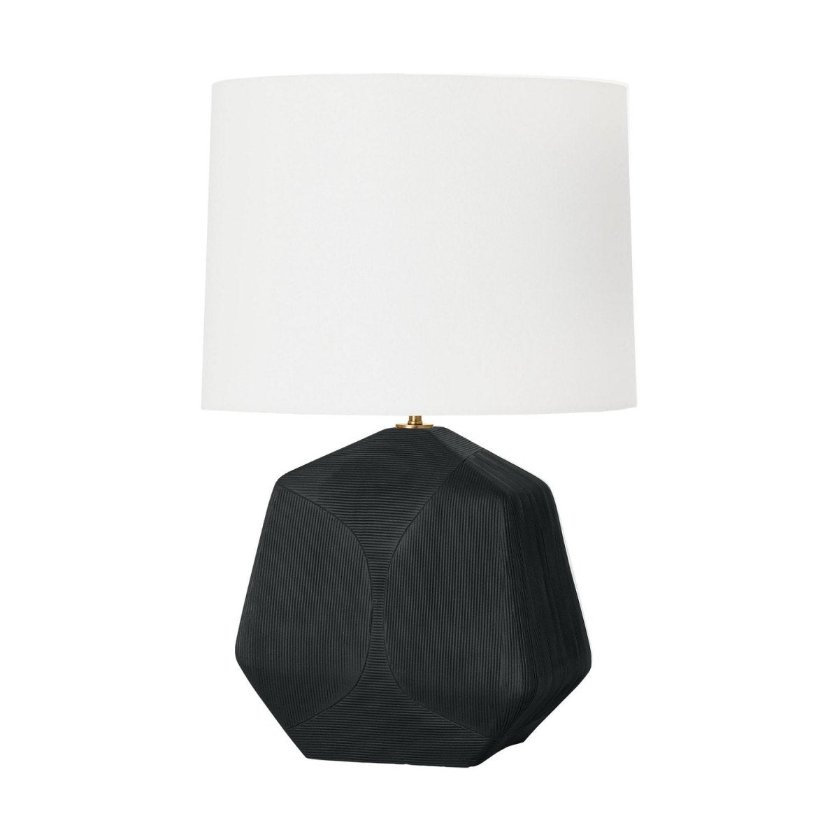 Lampe de table Tallulah - Céramique noire rugueuse by Visual Comfort Studio | Luminaires & cie