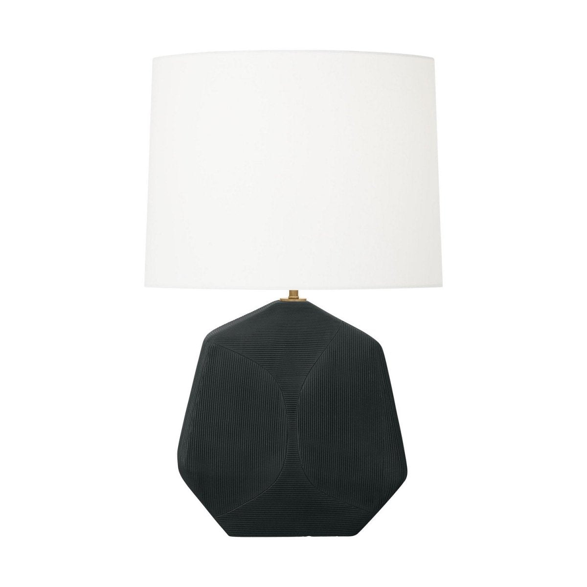 Lampe de table Tallulah - Céramique noire rugueuse by Visual Comfort Studio | Luminaires & cie