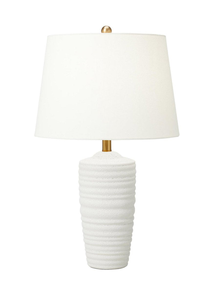 Lampe de table Waveland - Blanc poreux by Visual Comfort Studio | Luminaires & cie