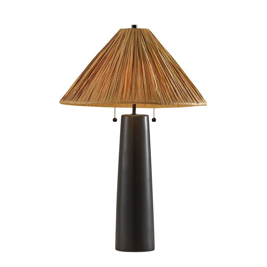 Lampe de table Waylon - Herbe noire et raffinée by Adesso | Luminaires & cie