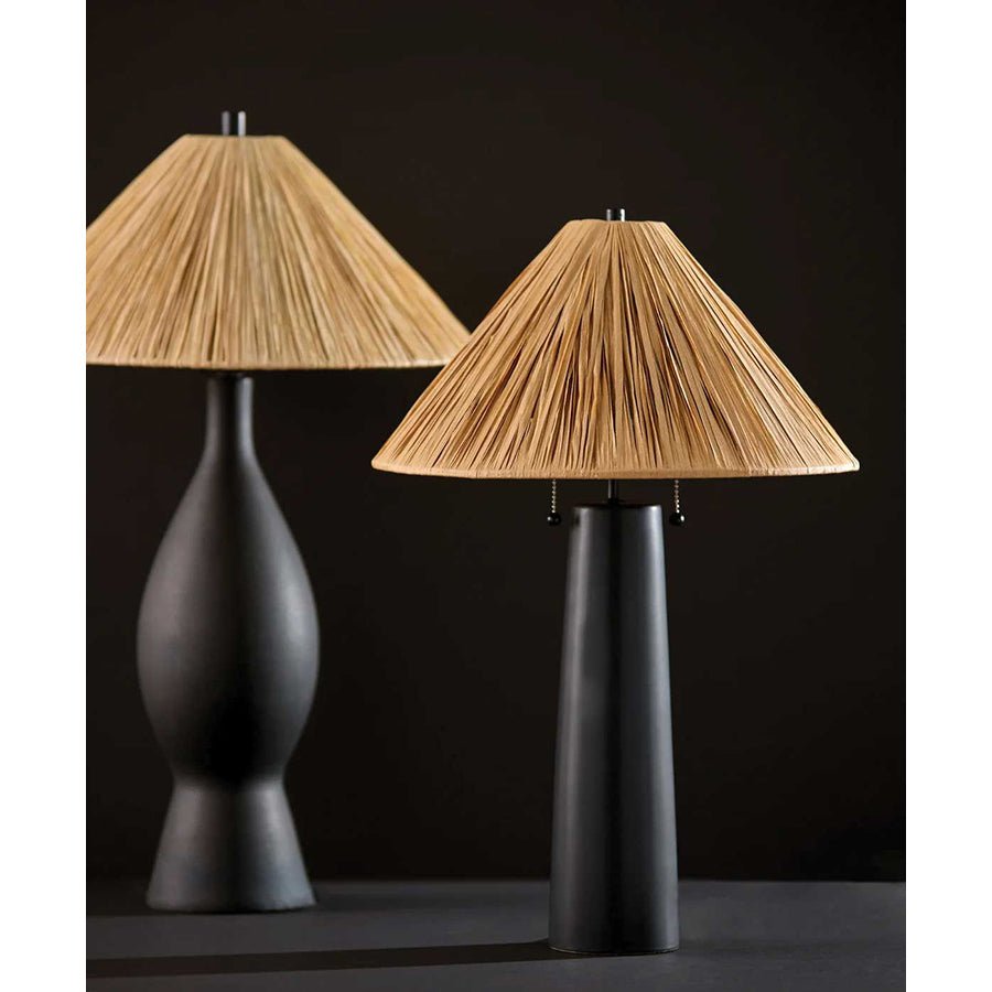 Lampe de table Waylon - Herbe noire et raffinée by Adesso | Luminaires & cie
