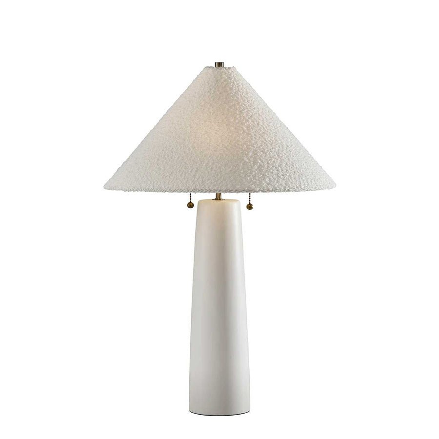 Lampe de table Waylon - Laiton blanc et antique by Adesso | Luminaires & cie