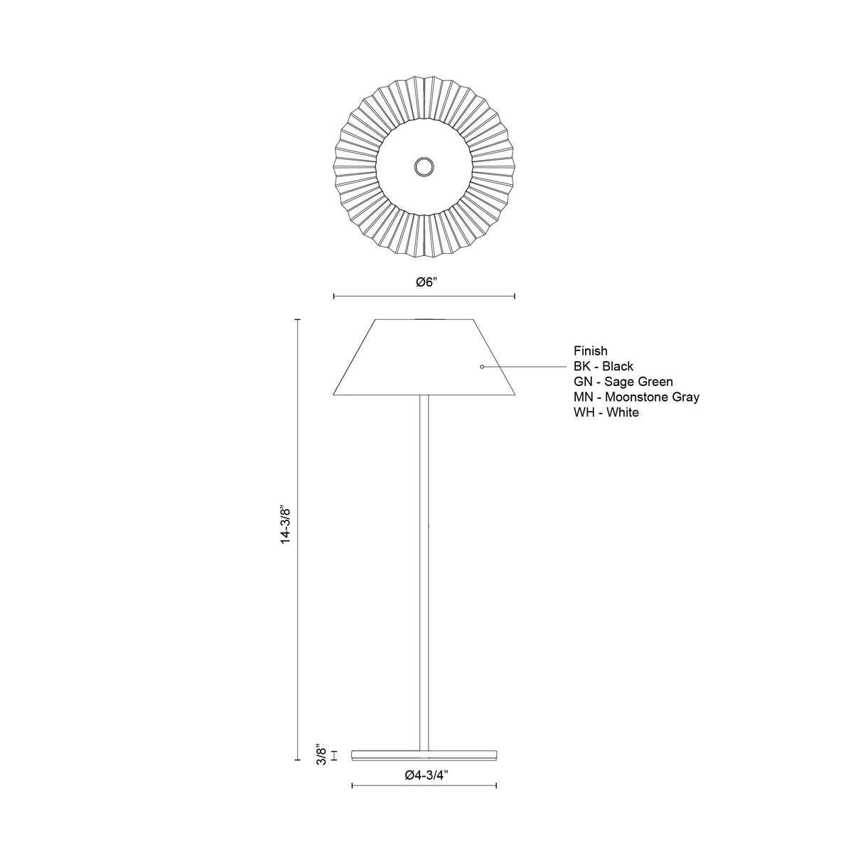 Lampe portable Zola Vert sauge – vue 4