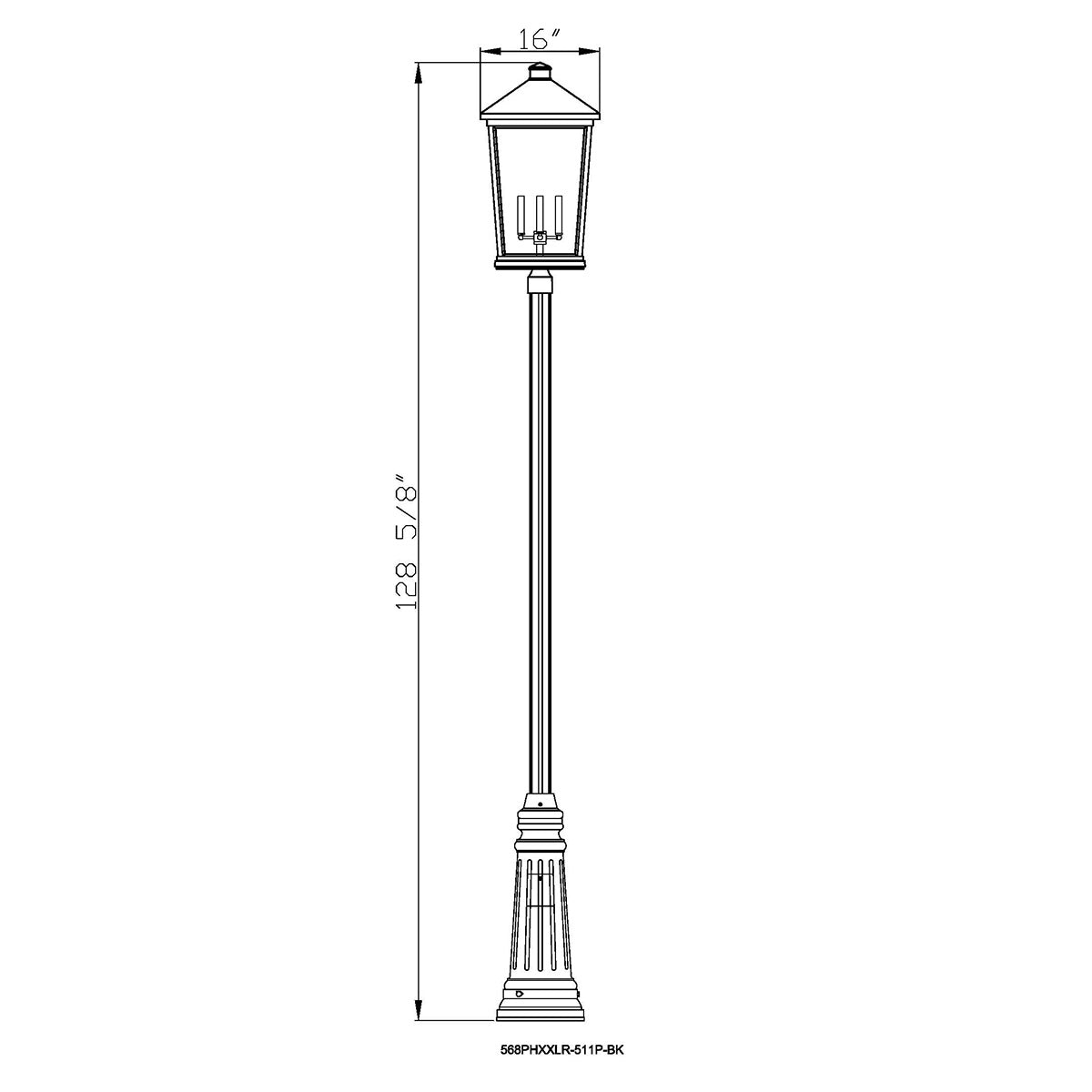 Lampe extérieure sur poteau Beacon XXL