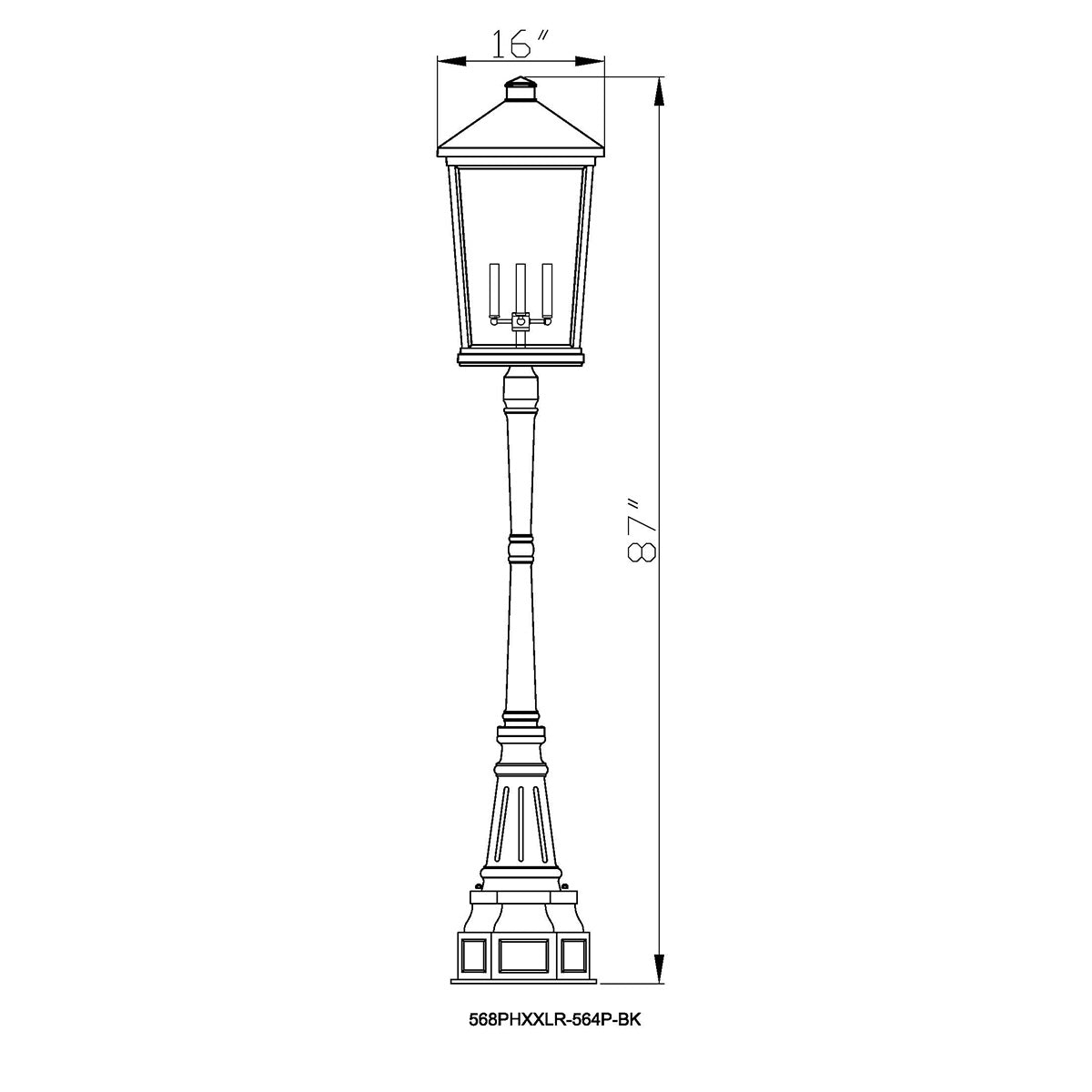Lampe extérieure sur poteau Beacon XXL