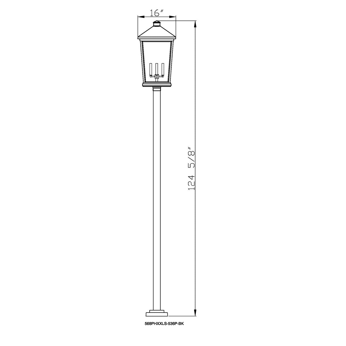 Lampe extérieure sur poteau Beacon XXL