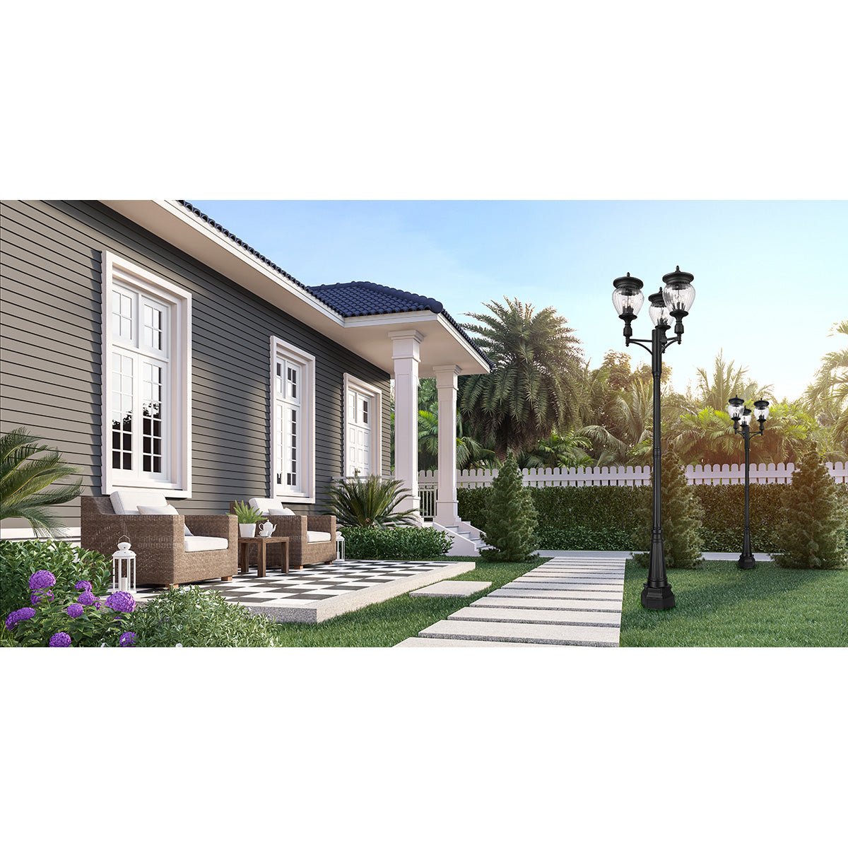Lampe extérieure sur poteau Davina