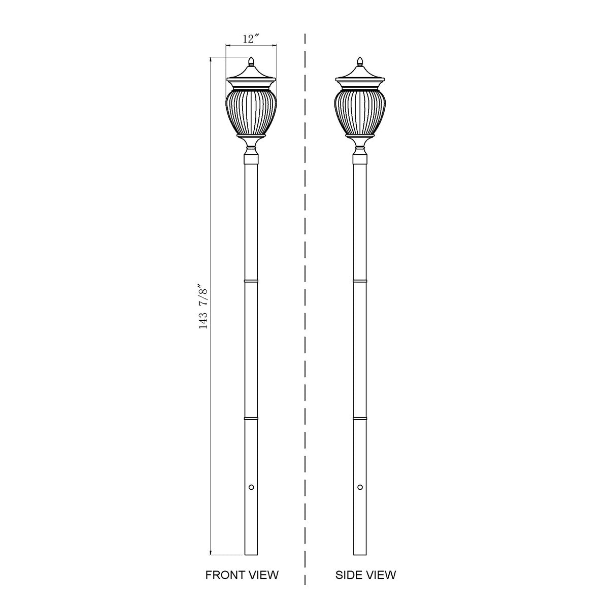 Lampe extérieure sur poteau Davina
