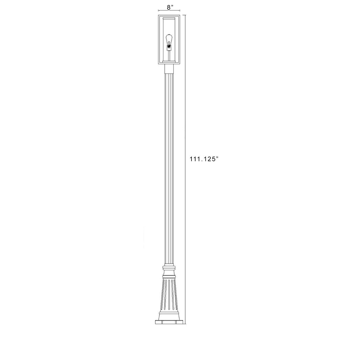 Lampe extérieure sur poteau Dunbroch