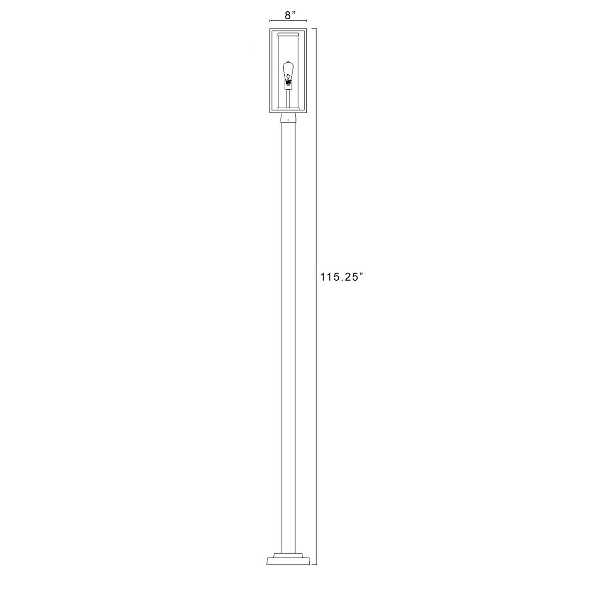Lampe extérieure sur poteau Dunbroch