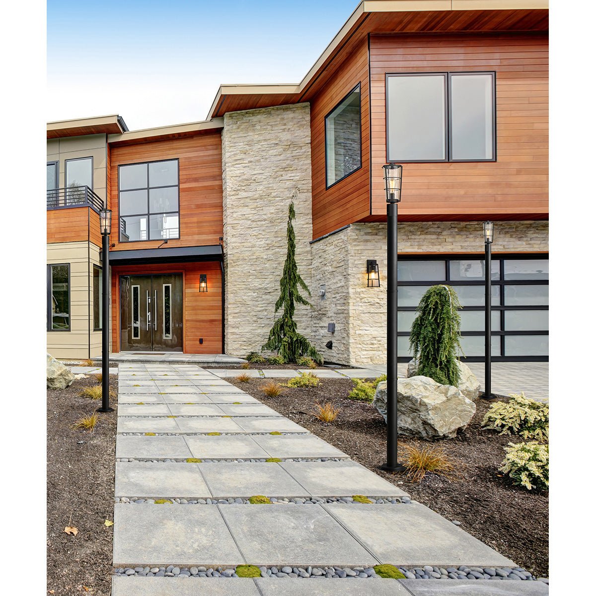 Lampe extérieure sur poteau Helix