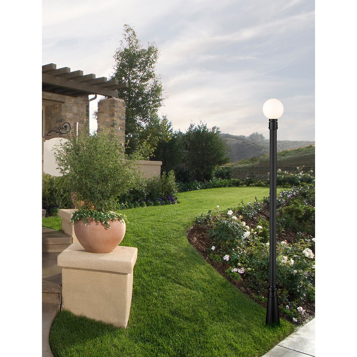 Lampe extérieure sur poteau Laurent M
