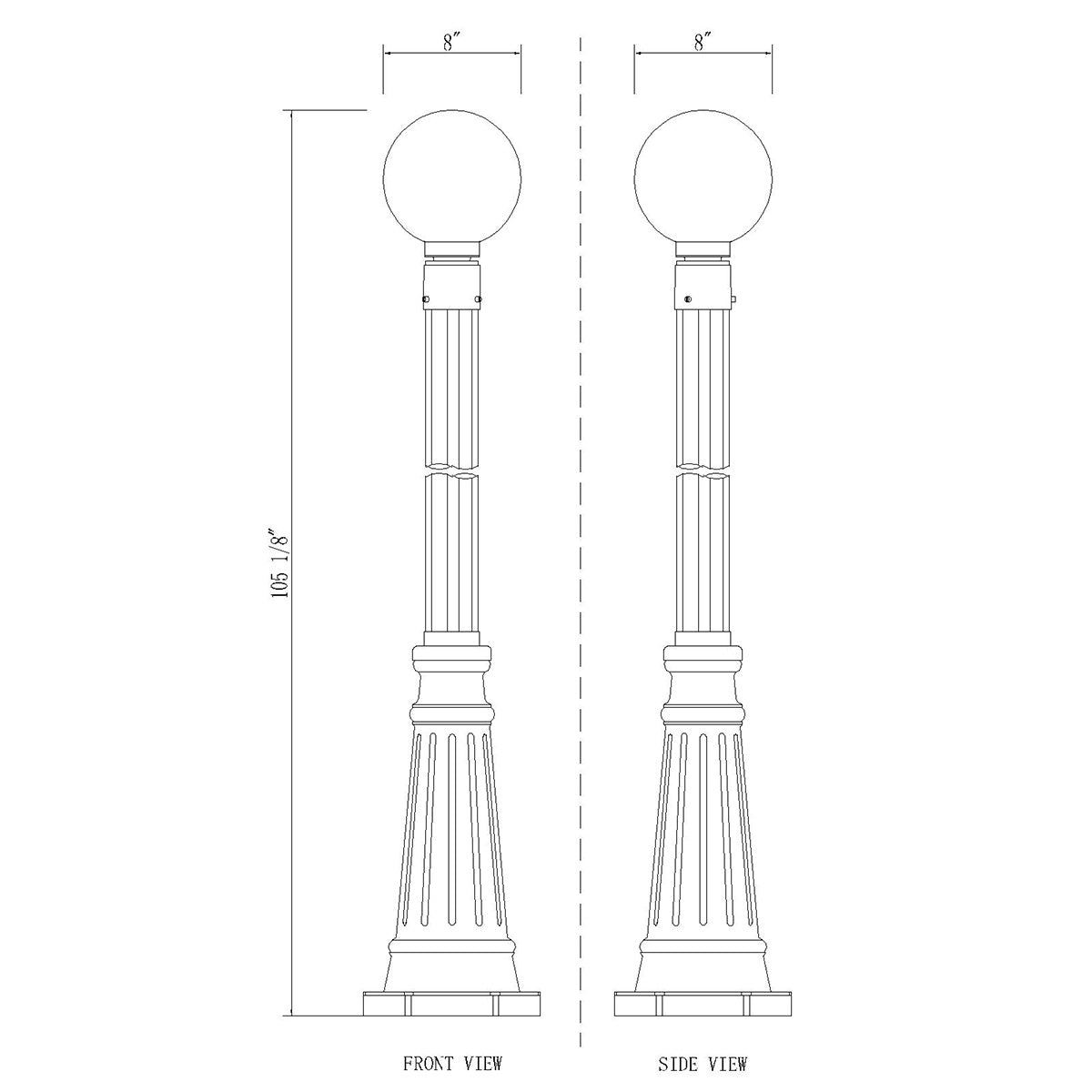 Lampe extérieure sur poteau Laurent M