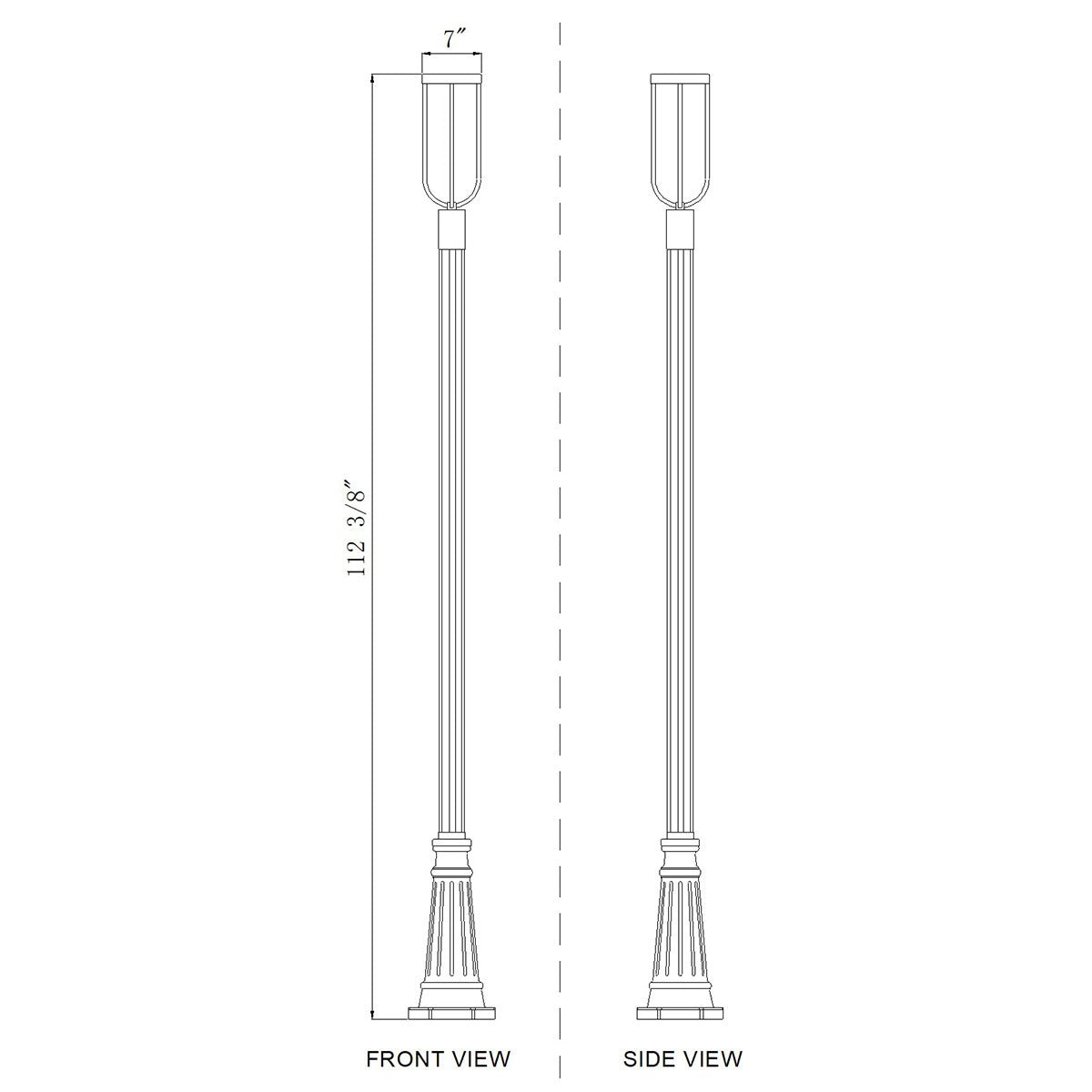 Lampe extérieure sur poteau Leland M