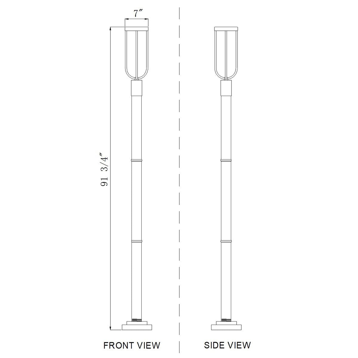 Lampe extérieure sur poteau Leland M