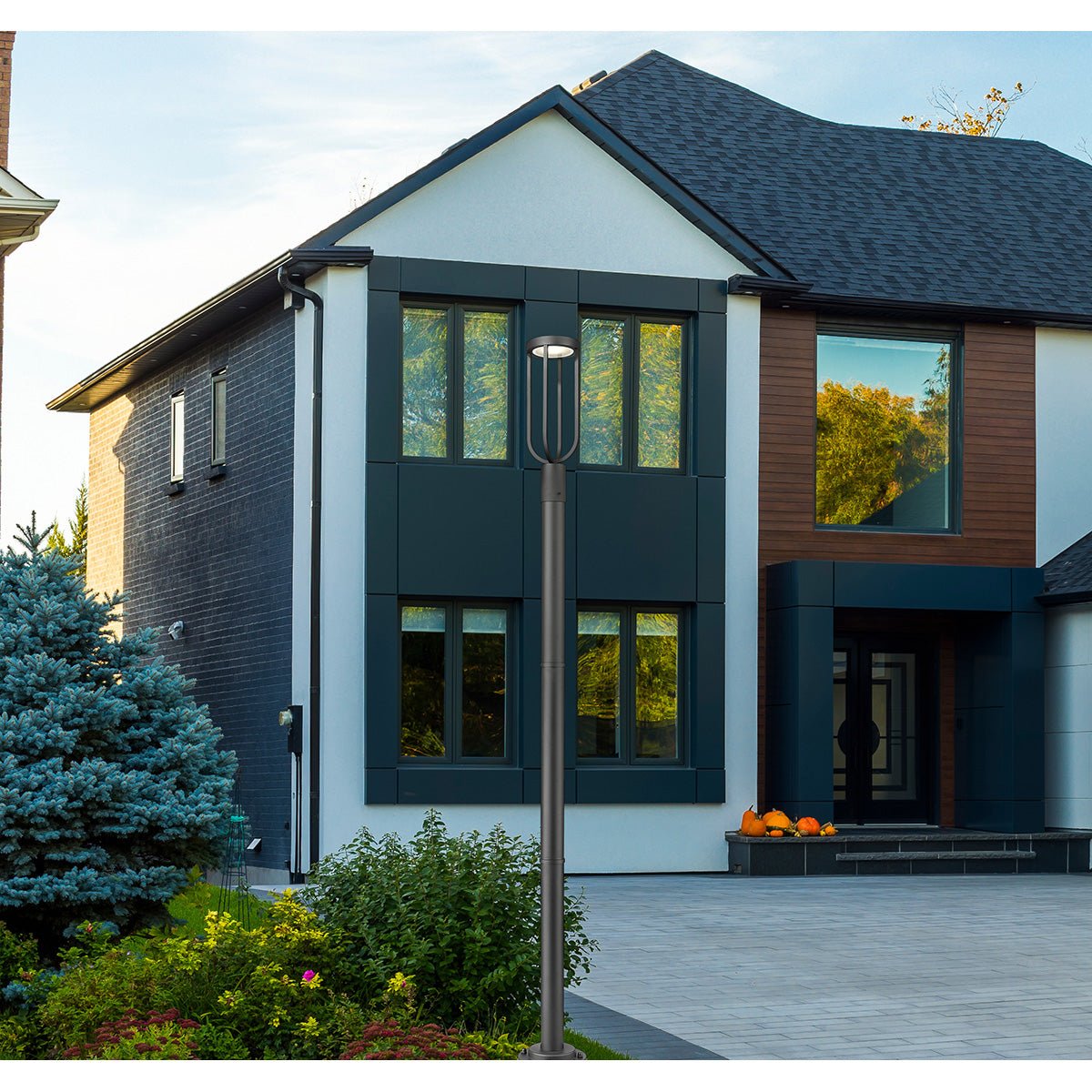 Lampe extérieure sur poteau Leland M