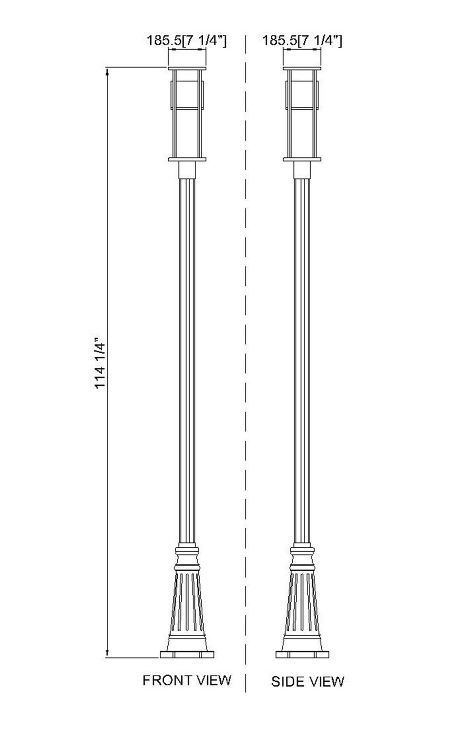 Lanterne sur poteau Luca 121 3/4" – vue 6