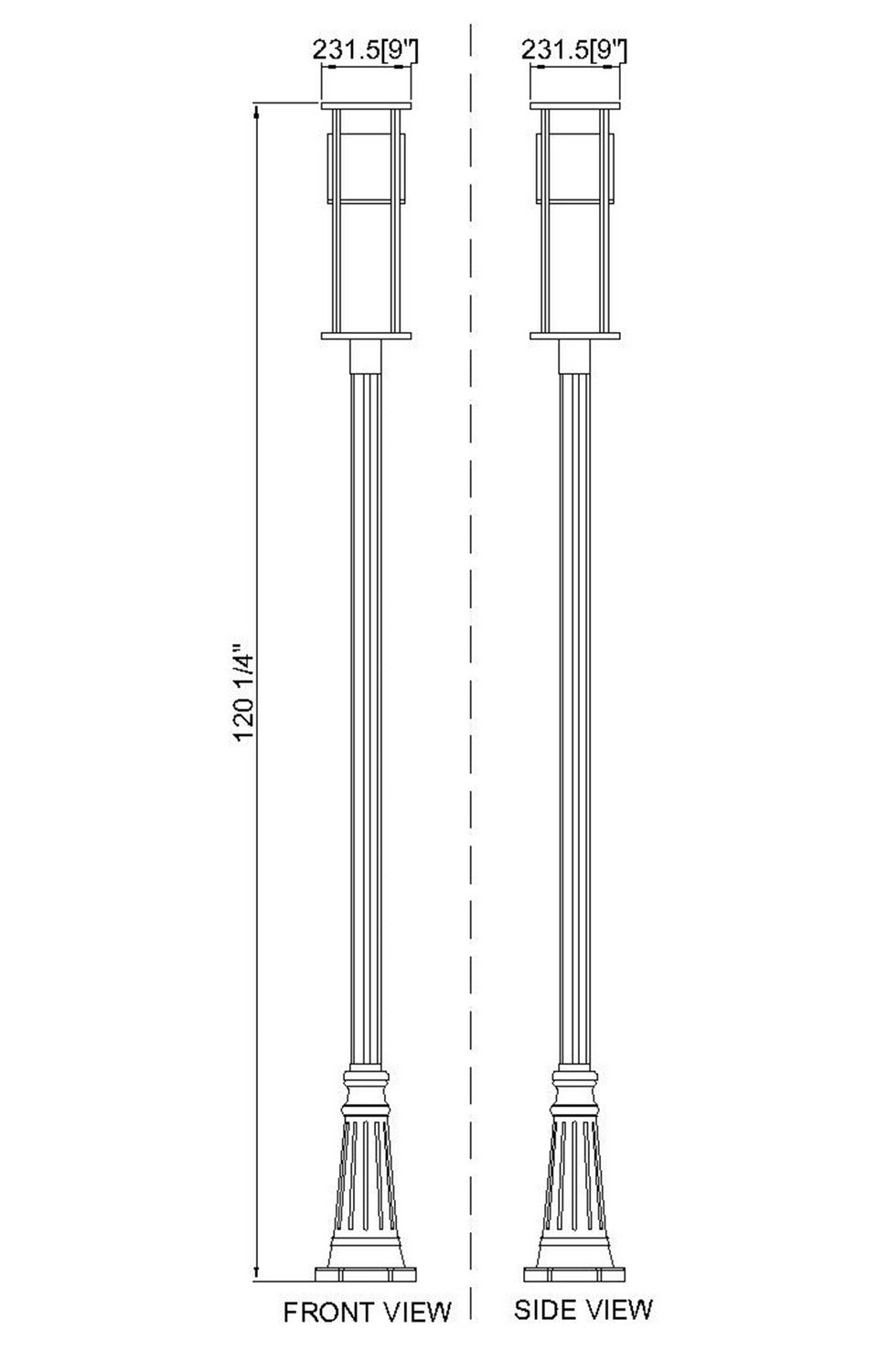 Lanterne sur poteau Luca 115 3/4" – vue 6