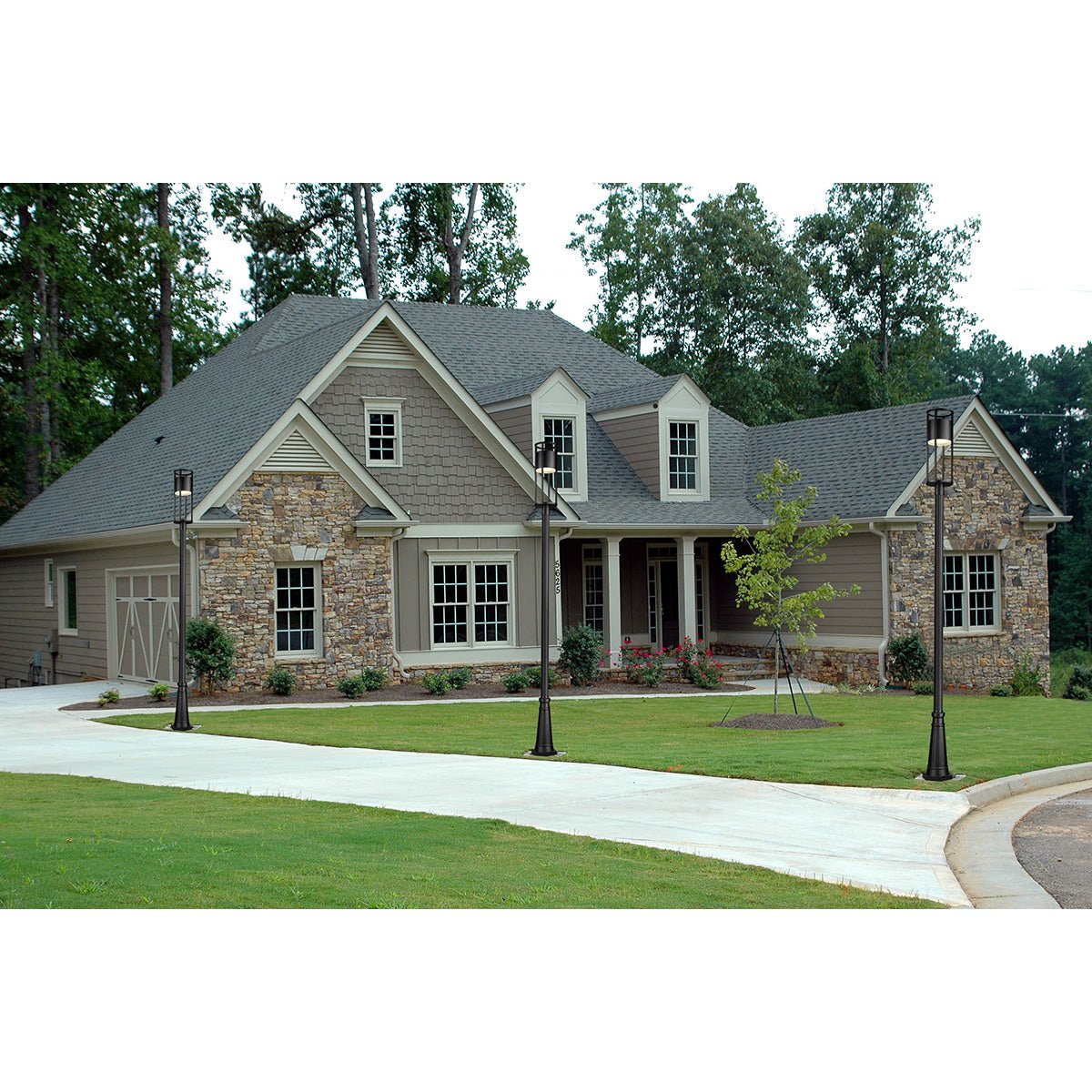 Lampe extérieure sur poteau Luca