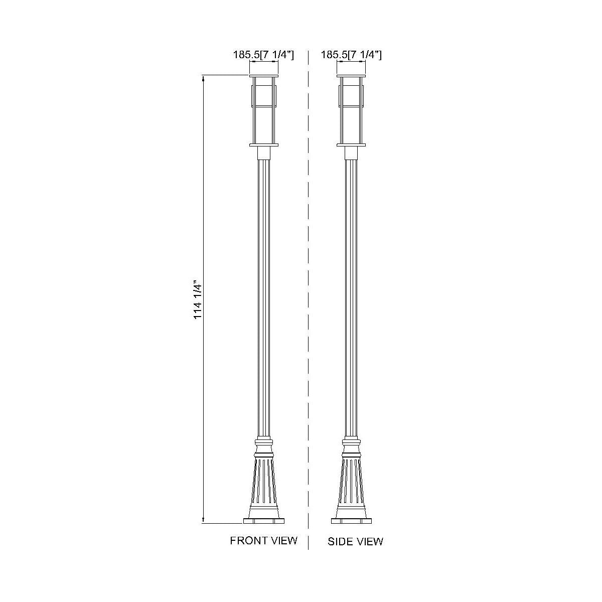 Lampe extérieure sur poteau Luca