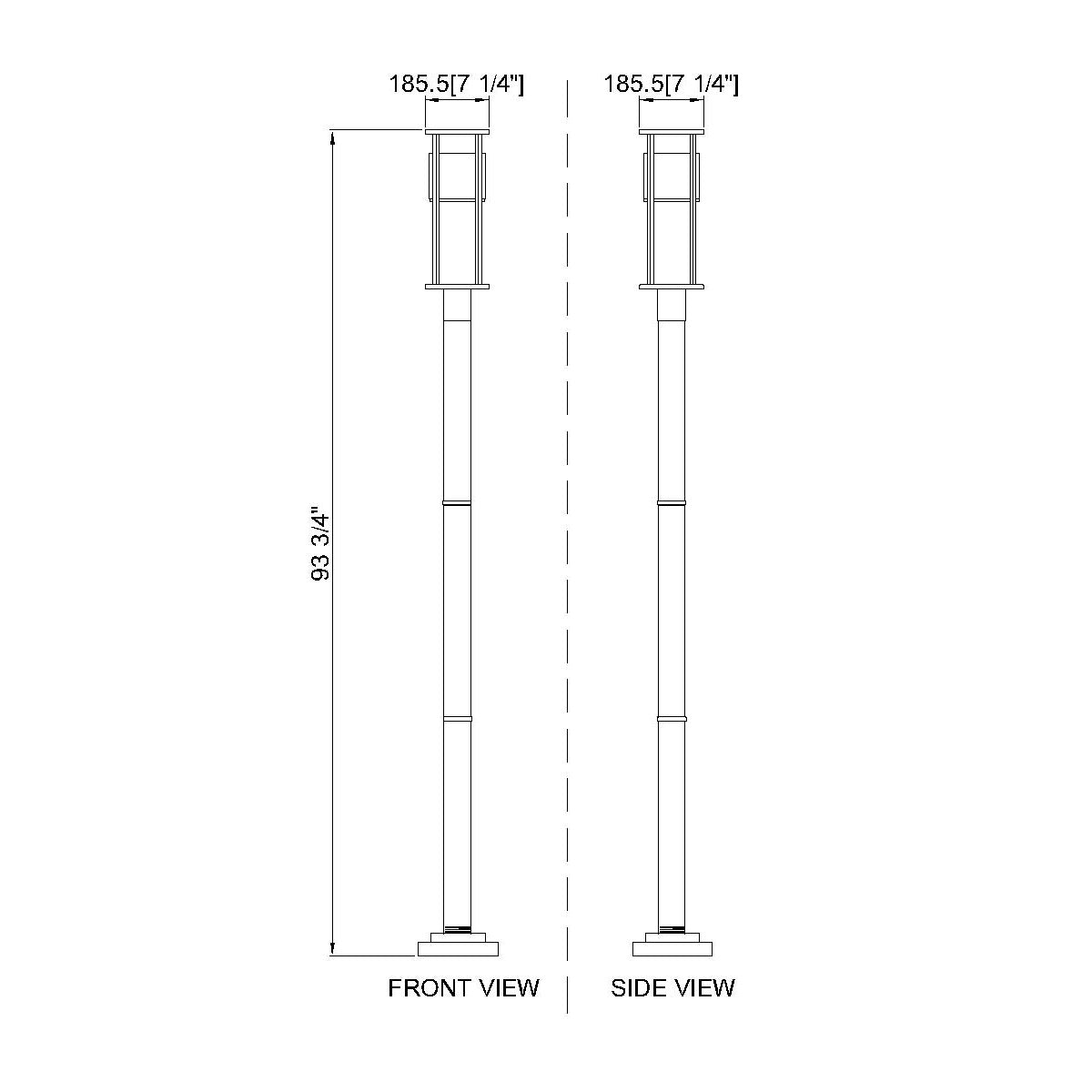 Lampe extérieure sur poteau Luca