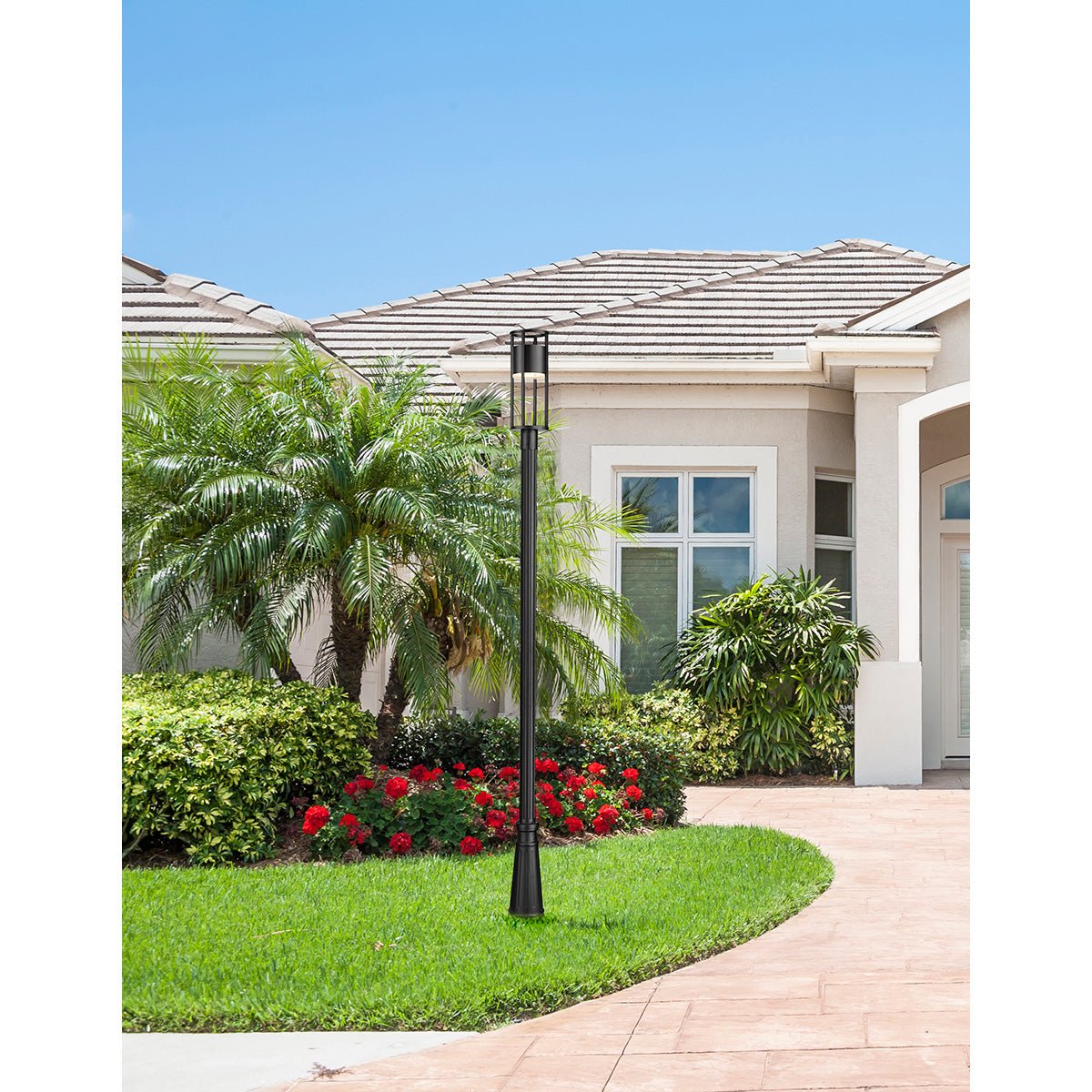 Lampe extérieure sur poteau Luca