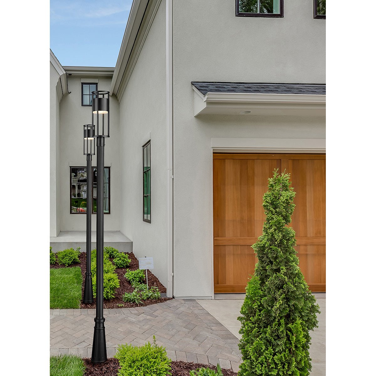 Lampe extérieure sur poteau Luca