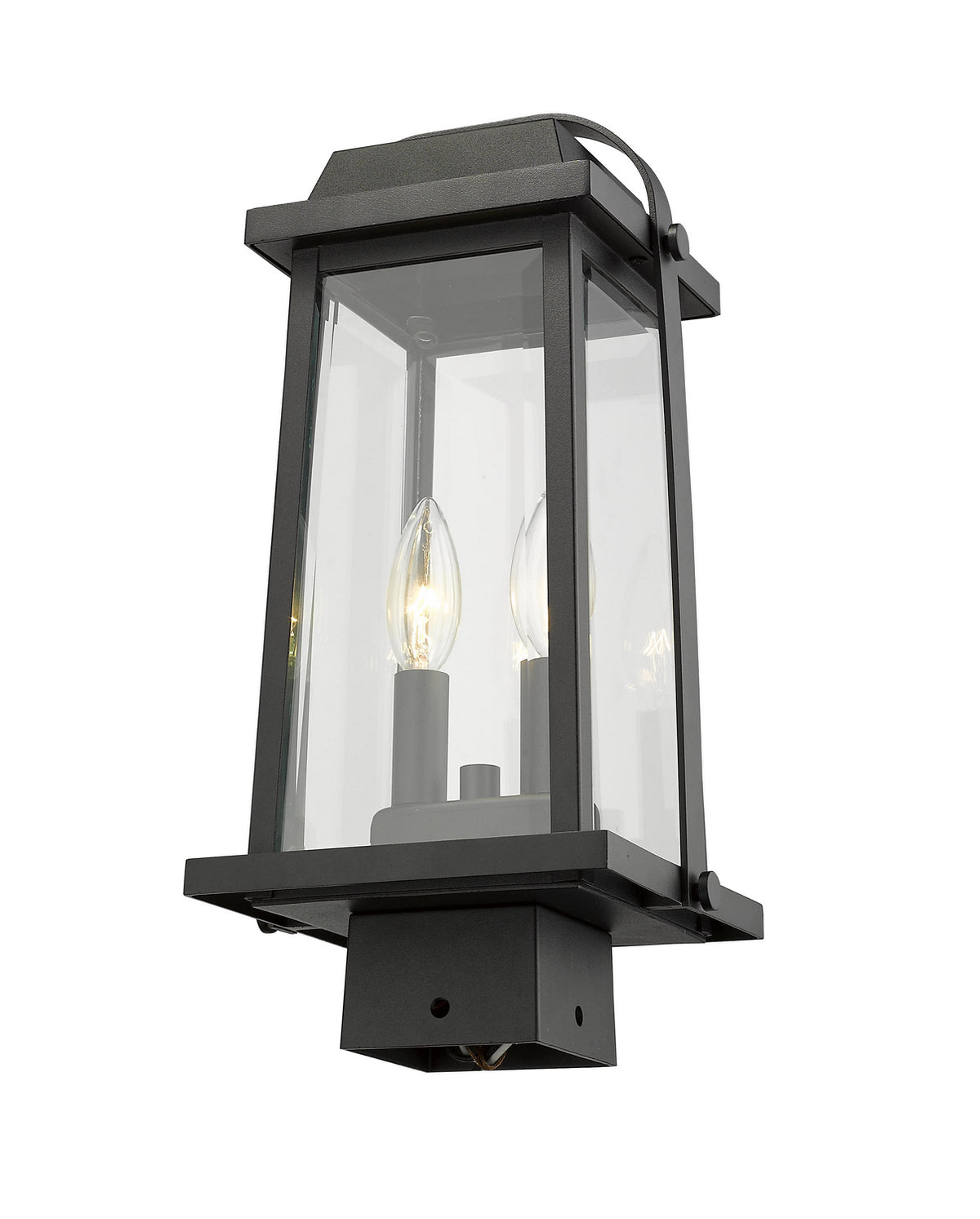 Lanterne sur poteau Millworks Noir, 7 3/4", 15 1/4" – vue 3