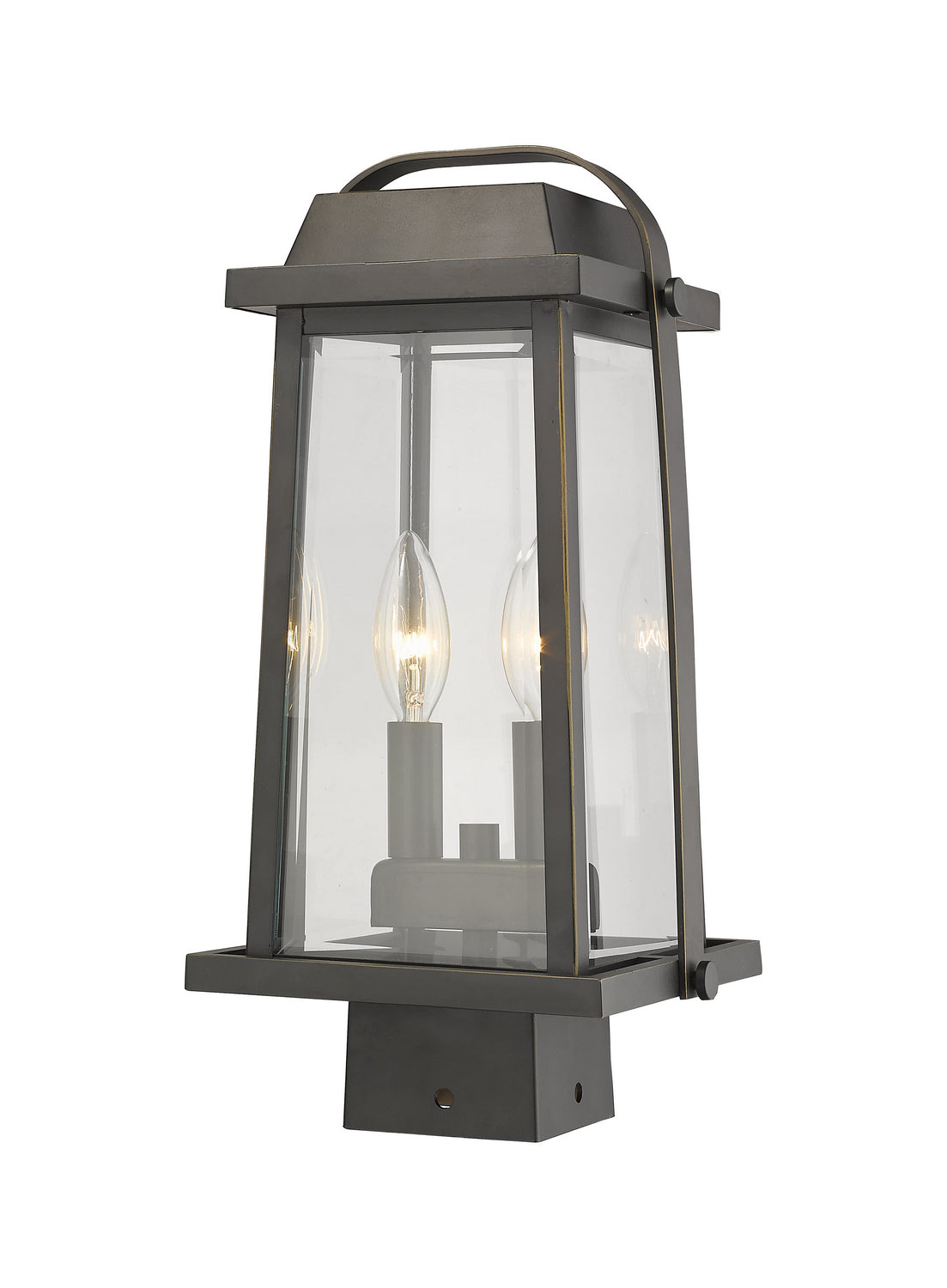 Lanterne sur poteau Millworks Bronze huilé, 7 3/4", 15 1/4" – vue 3