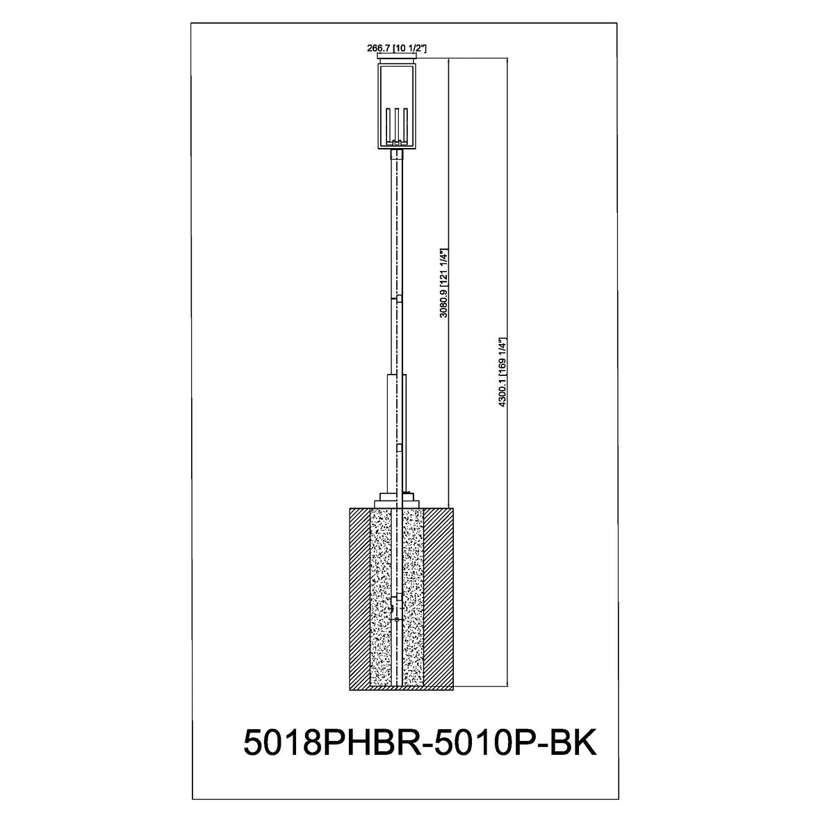 Lampe extérieure sur poteau Nova
