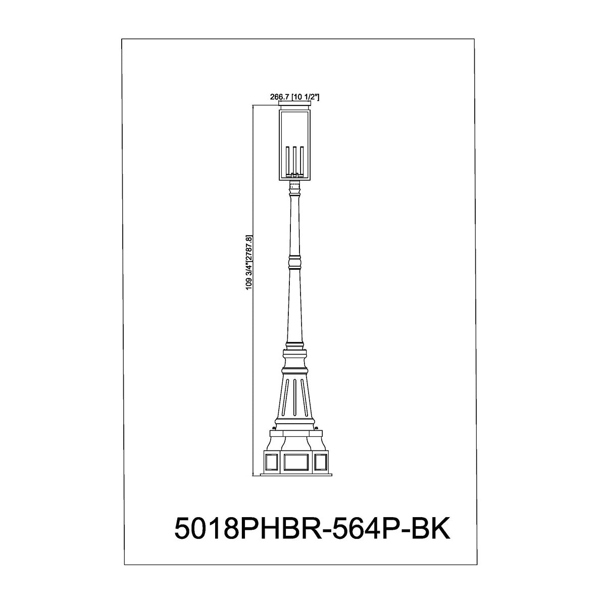 Lampe extérieure sur poteau Nova