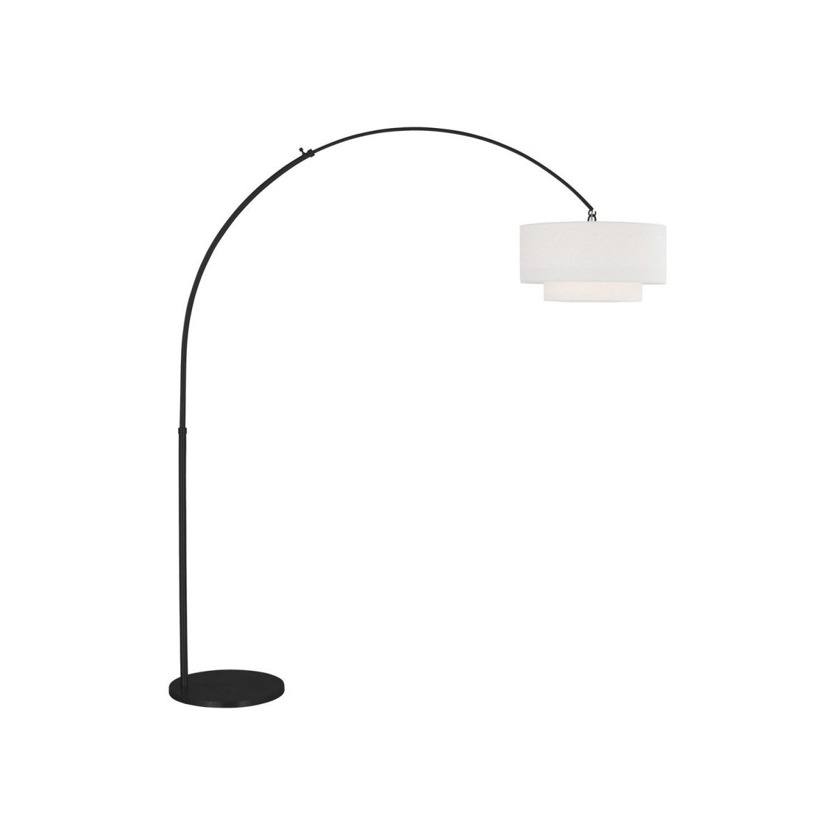 Lampe sur pied à arc Sawyer - Midnight Black by Visual Comfort Studio | Luminaires & cie