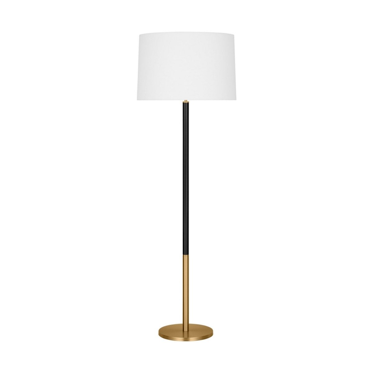 Lampe sur pied Monroe - Laiton bruni et Noir brillant by Visual Comfort Studio | Luminaires & cie