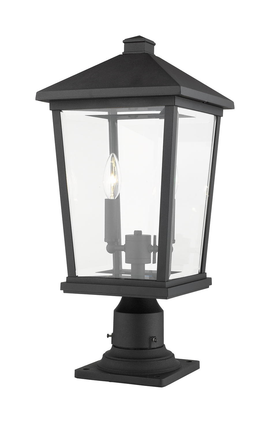Lanterne extérieure sur socle Beacon Noir, 21 1/2" – vue 2