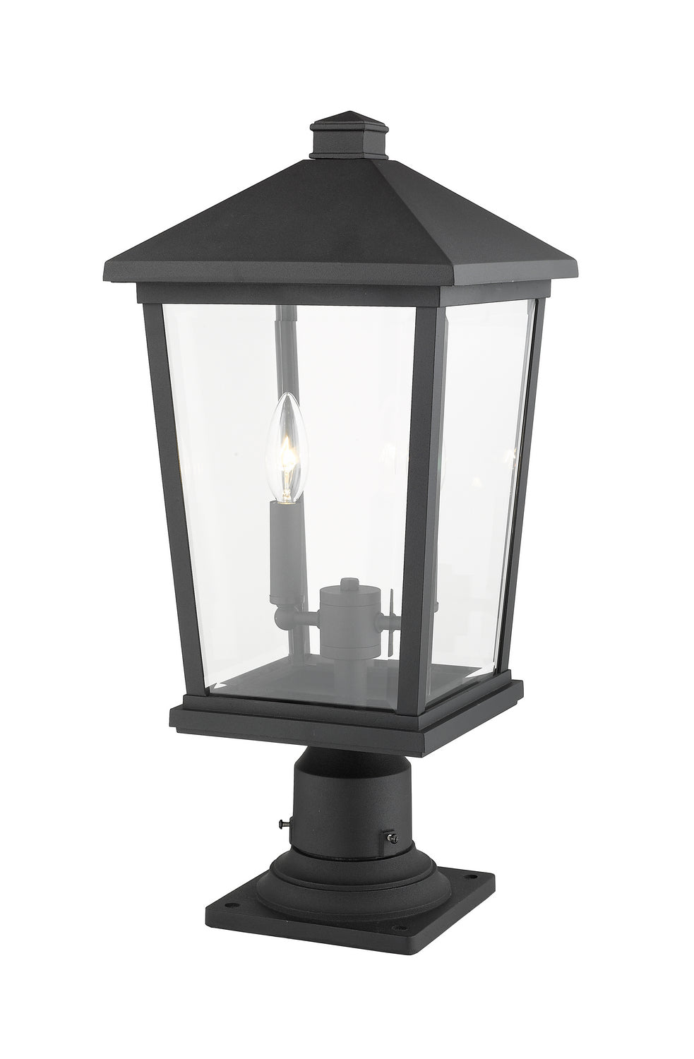 Lanterne extérieure sur socle Beacon Noir, 21 1/2" – vue 3