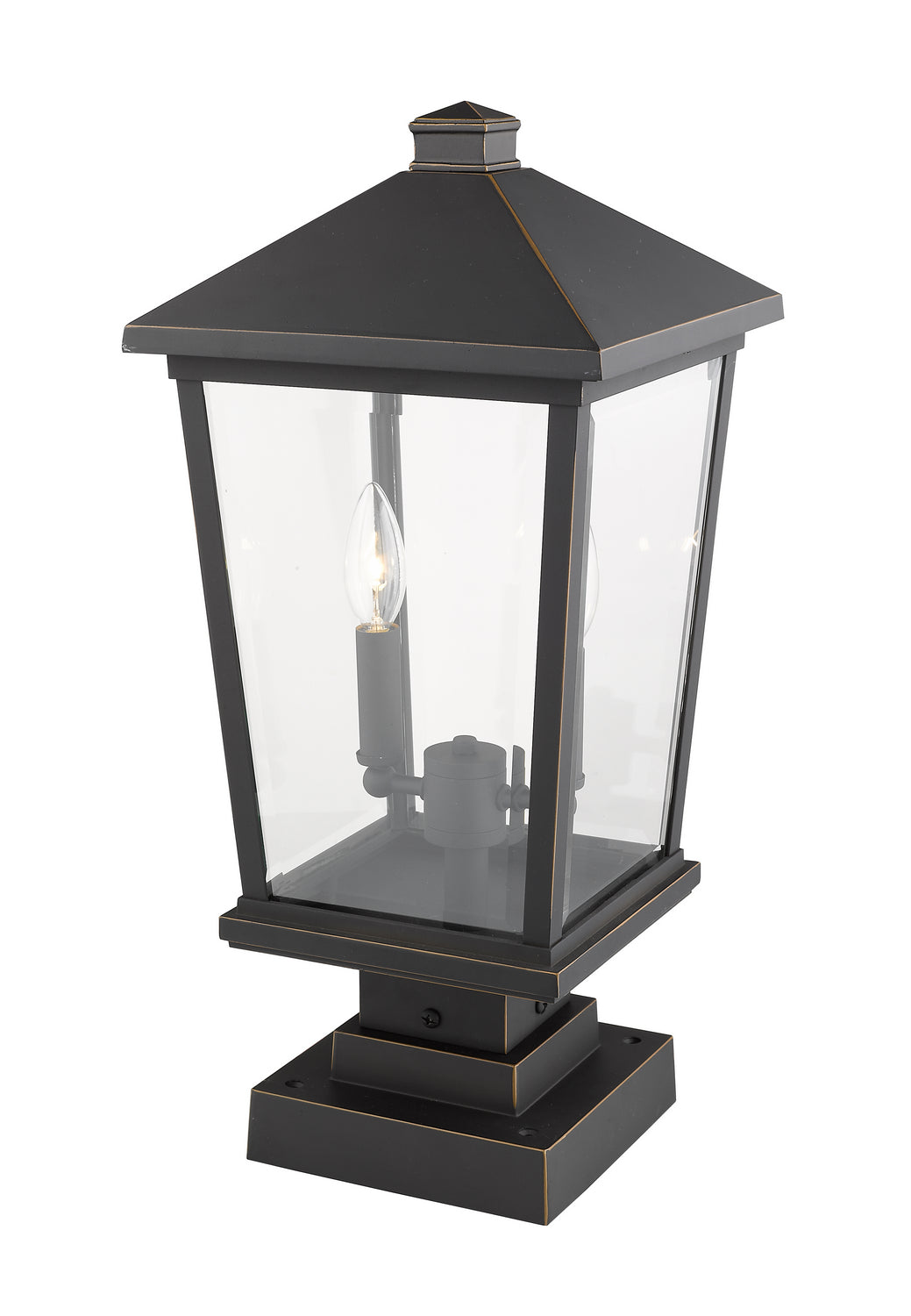 Lanterne extérieure sur socle Beacon Bronze huilé, 22" – vue 3