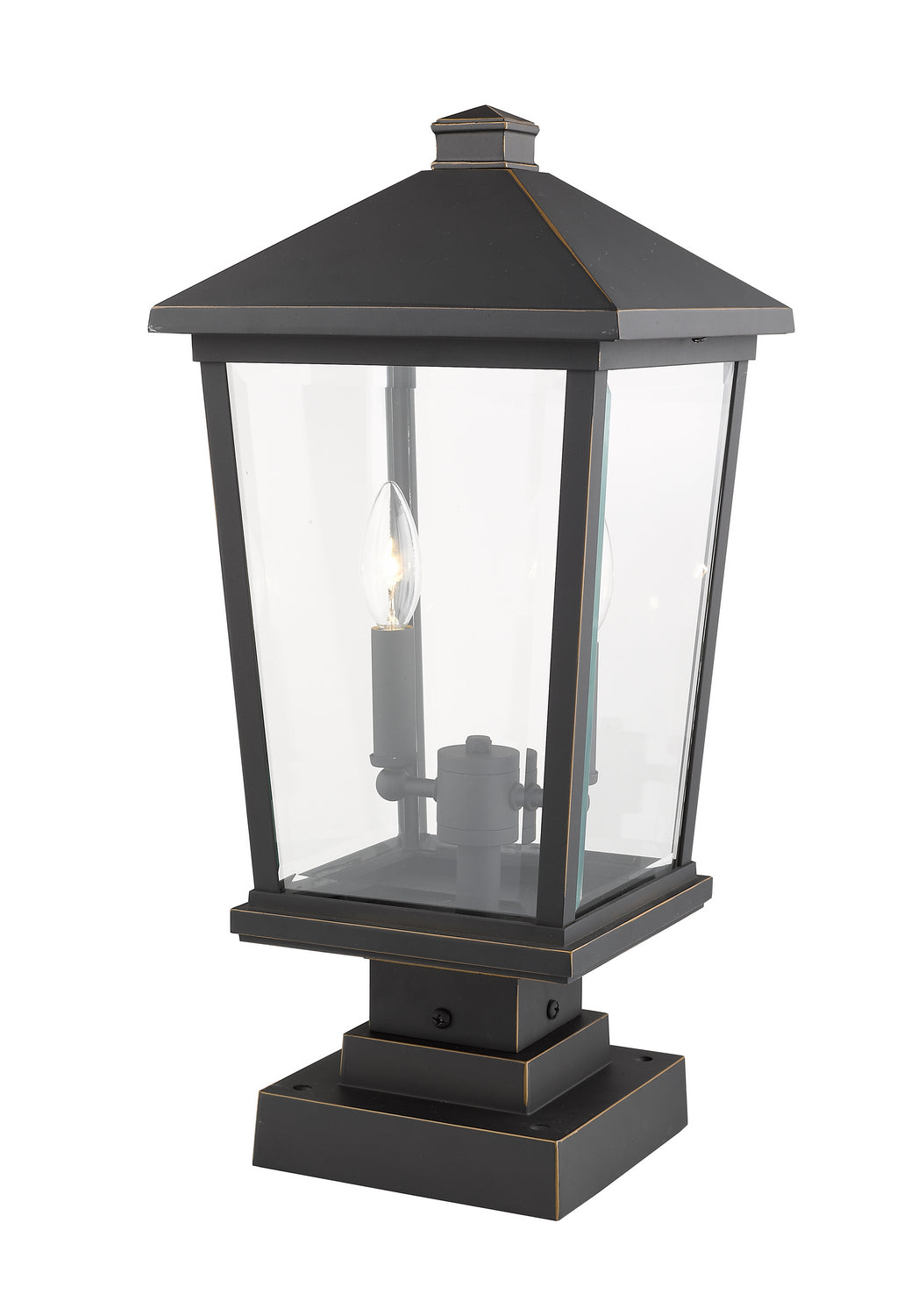 Lanterne extérieure sur socle Beacon Bronze huilé, 22" – vue 4