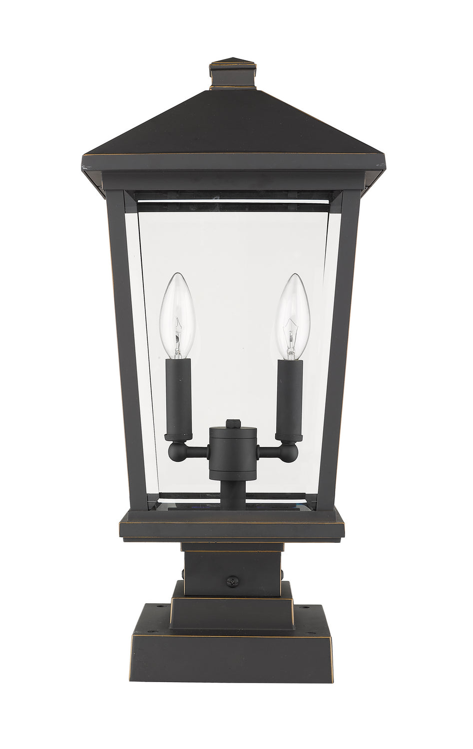 Lanterne extérieure sur socle Beacon Bronze huilé, 22" – vue 5
