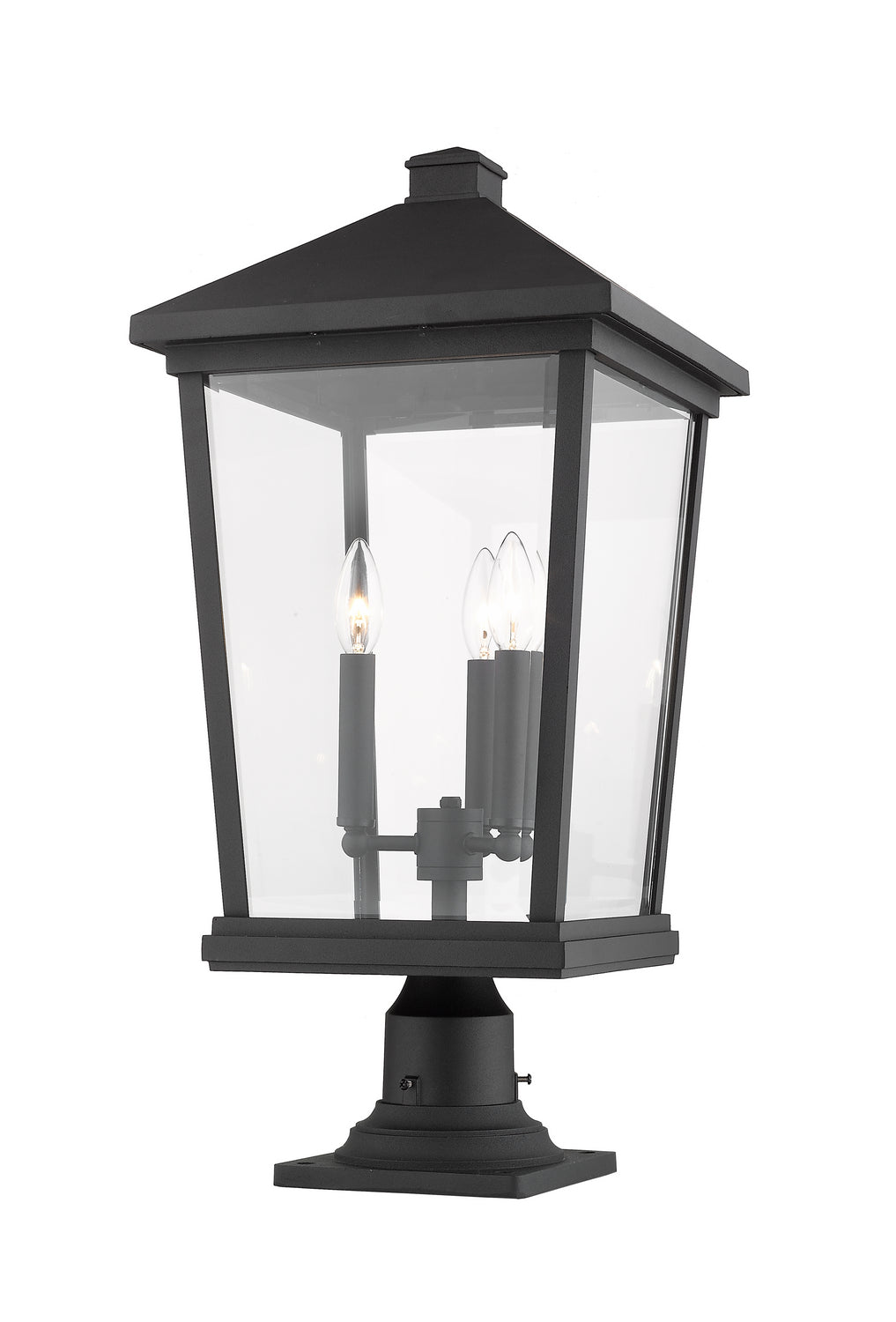 Lanterne extérieure sur socle Beacon Noir, 25 1/2" – vue 4