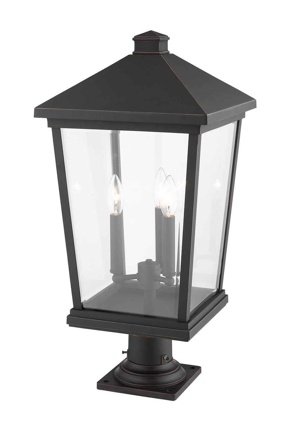 Lanterne extérieure sur socle Beacon Bronze huilé, 25 1/2" – vue 2