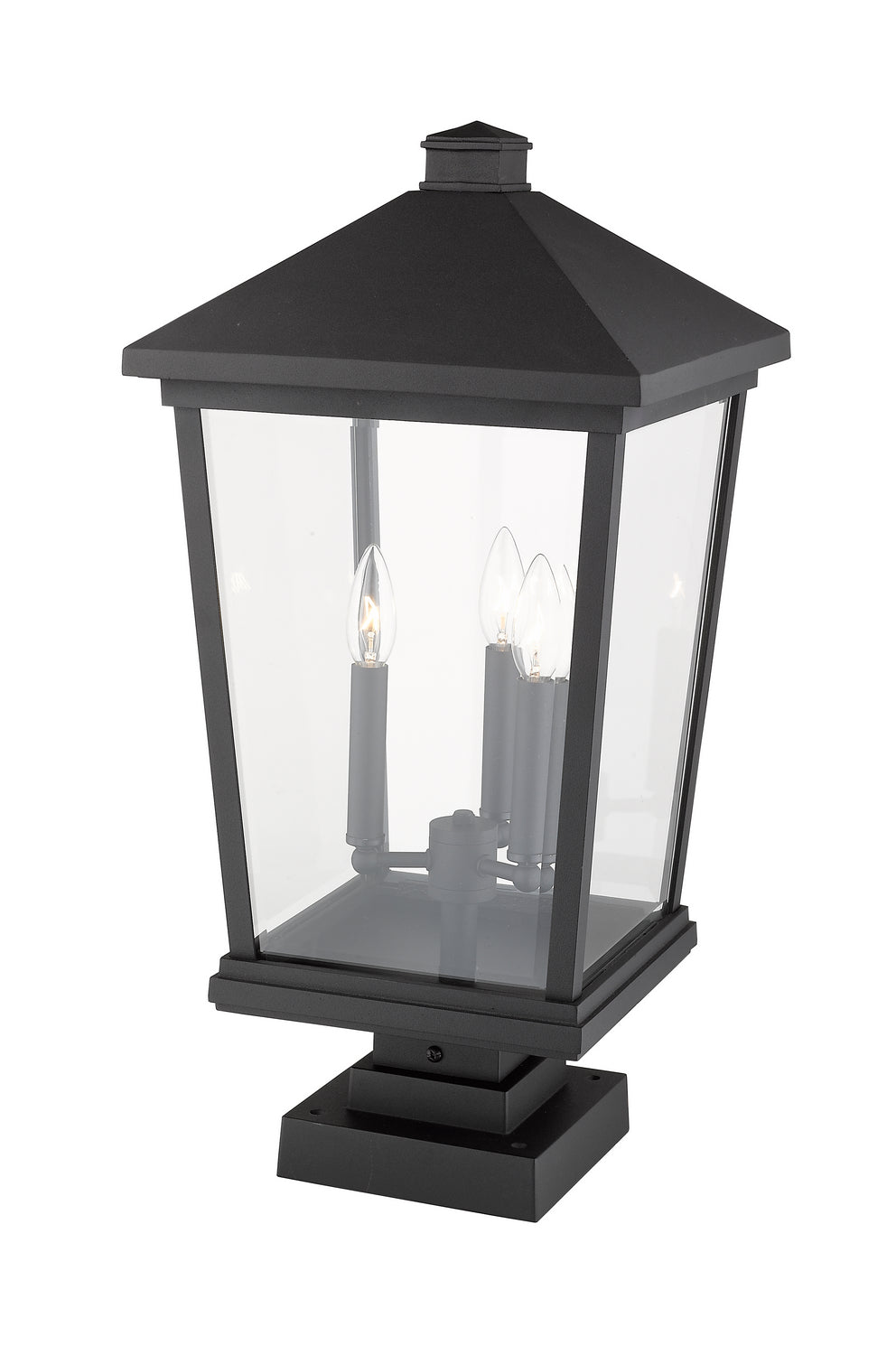 Lanterne extérieure sur socle Beacon Noir, 24 3/4" – vue 2