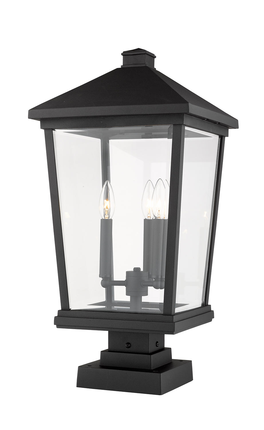 Lanterne extérieure sur socle Beacon Noir, 24 3/4" – vue 3