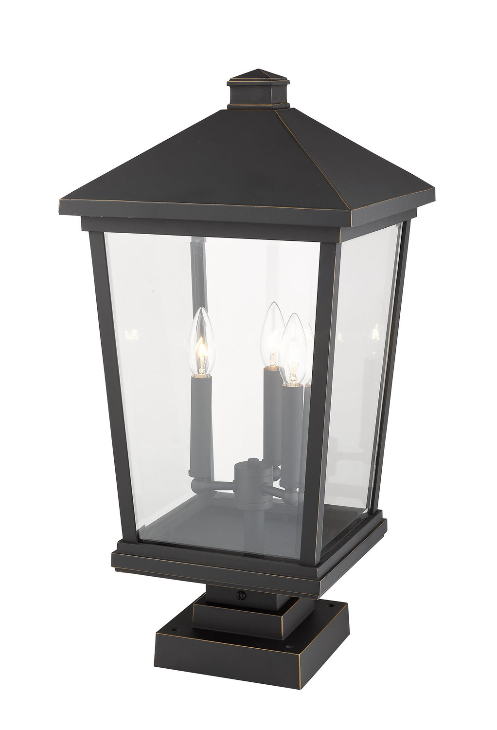 Lanterne extérieure sur socle Beacon Bronze huilé, 24 3/4" – vue 3