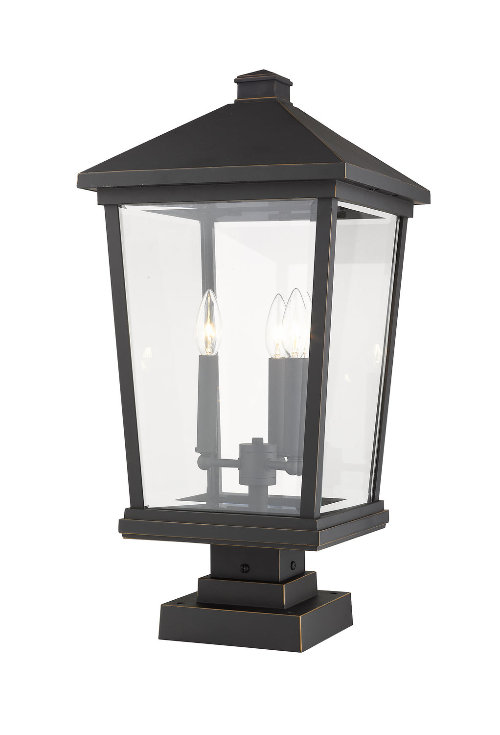Lanterne extérieure sur socle Beacon Bronze huilé, 24 3/4" – vue 4