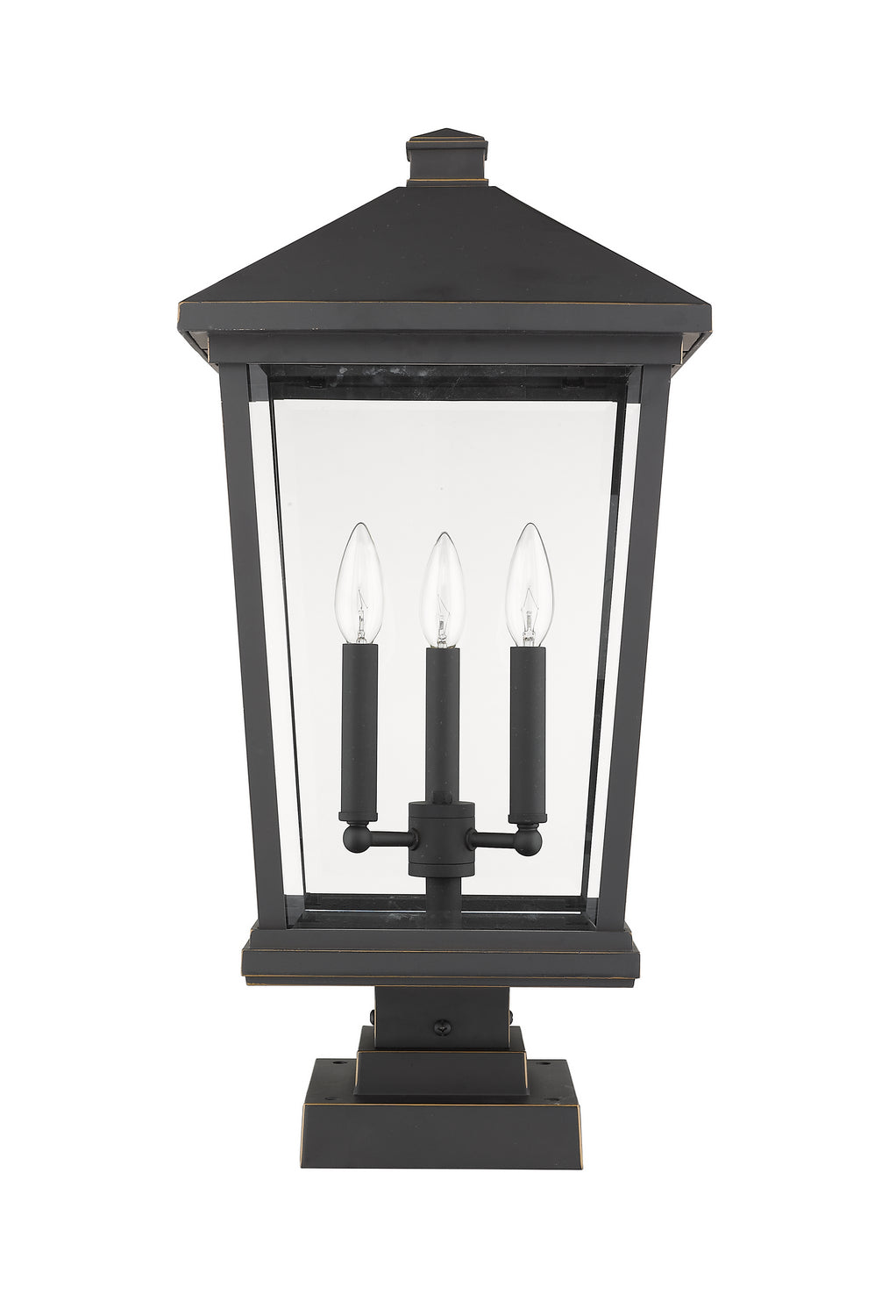 Lanterne extérieure sur socle Beacon Bronze huilé, 24 3/4" – vue 5