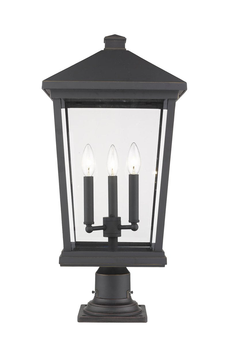 Lanterne extérieure sur socle Beacon - Bronze huilé 25 1/2" by Z-Lite | Luminaires & cie