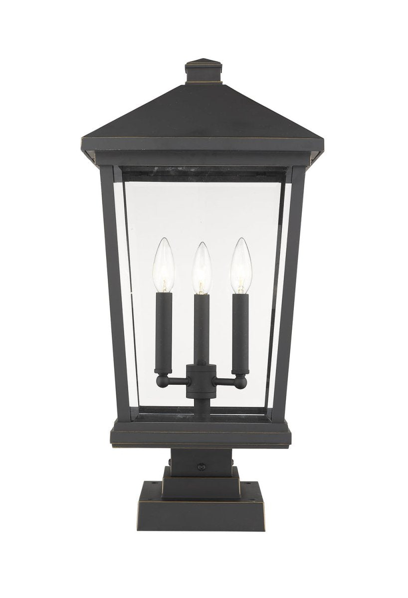 Lanterne extérieure sur socle Beacon - Bronze huilé 24 3/4" by Z-Lite | Luminaires & cie
