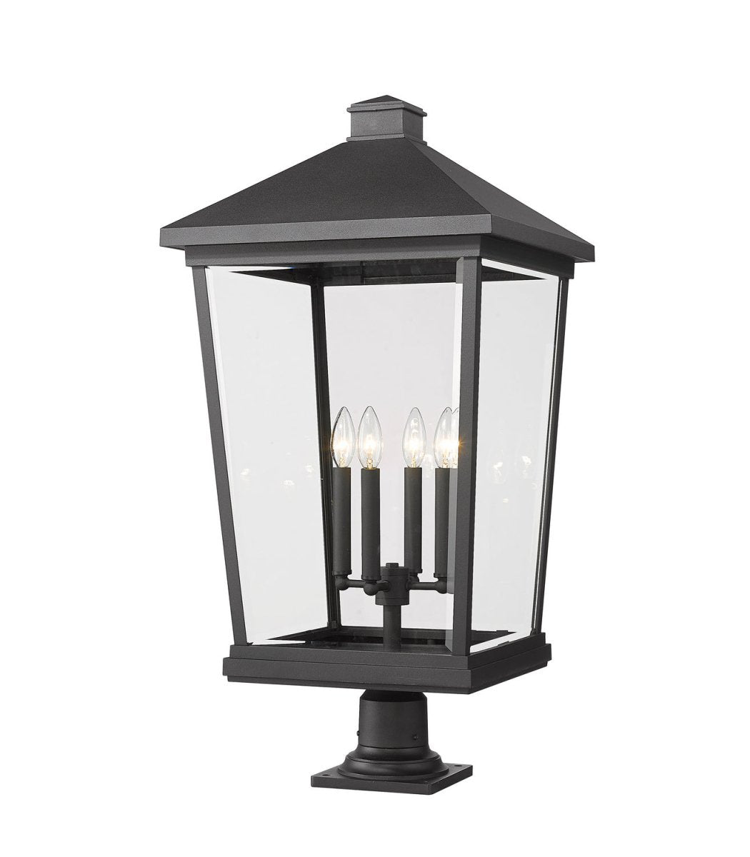 Lanterne extérieure sur socle Beacon - Noir 33" by Z-Lite | Luminaires & cie